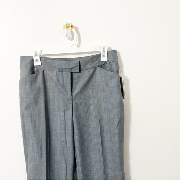 Calvin Klein Pants Women's 8 Gray Herringbone Pinstripe Career NWT - Picture 3 of 8